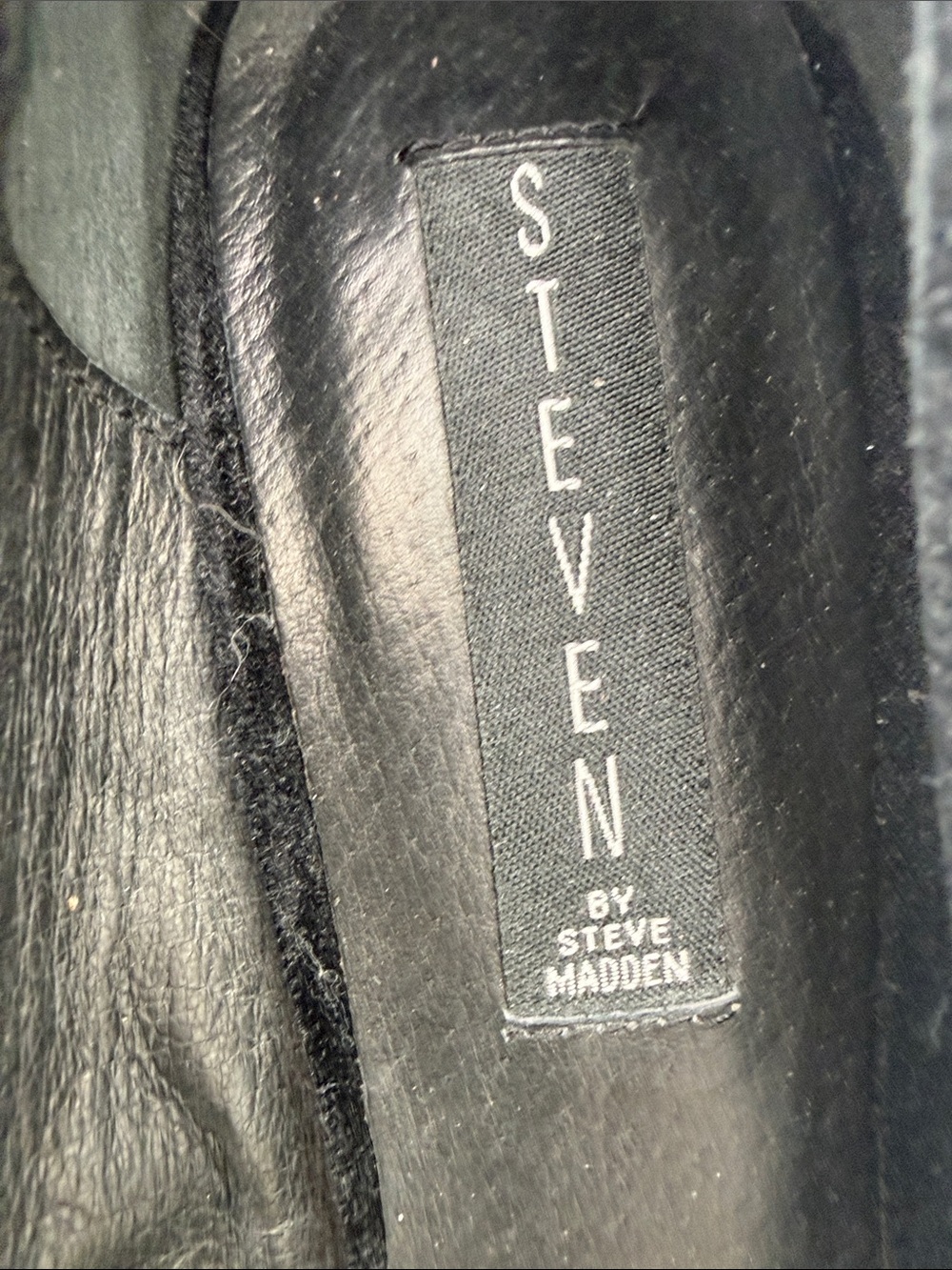 STEVEN by Steve Madden Black Suede Pointed Toe Block Heel Pumps women 10M office - Picture 4 of 12